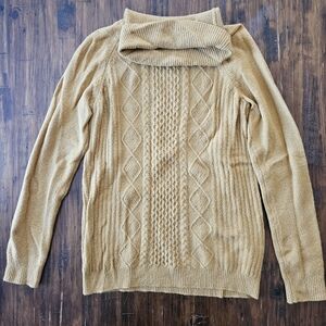 Northern Reflections Women's Cowl Neck Sweater - Tan